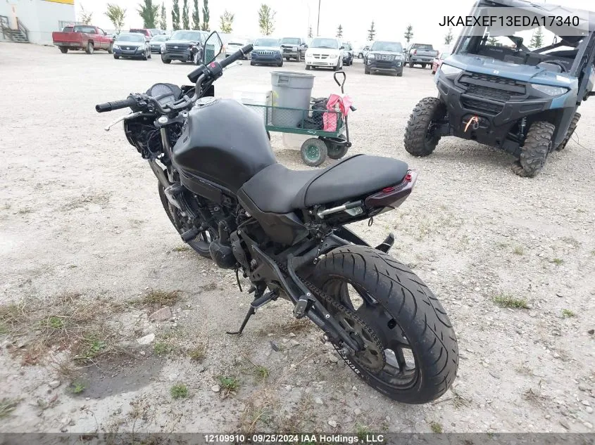 2014 Kawasaki Ex650 F VIN: JKAEXEF13EDA17340 Lot: 12109910