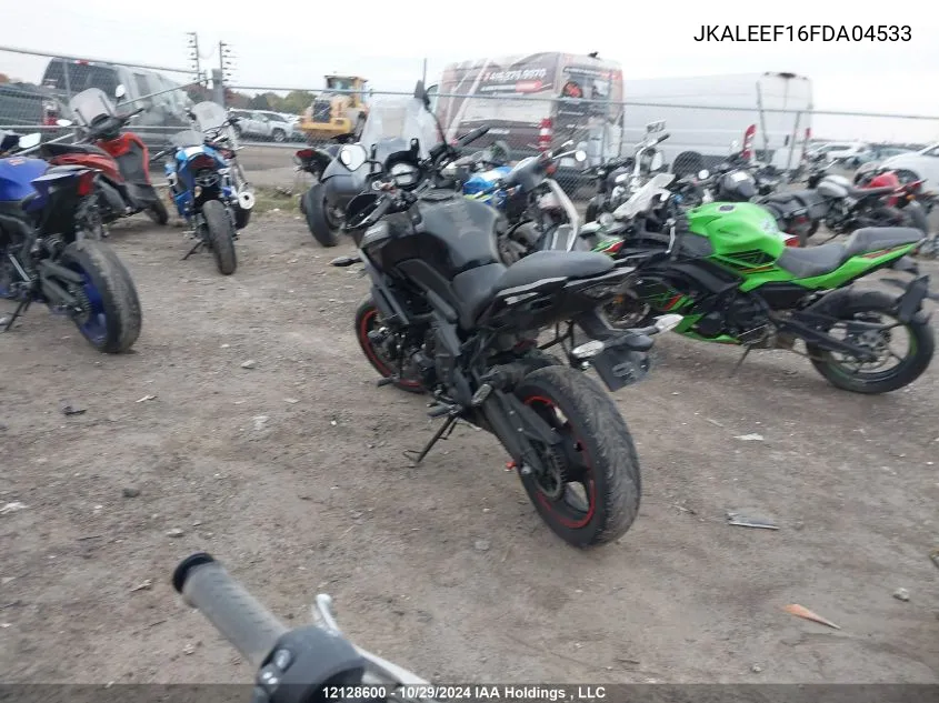 2015 Kawasaki Kle650 F/Lt VIN: JKALEEF16FDA04533 Lot: 12128600