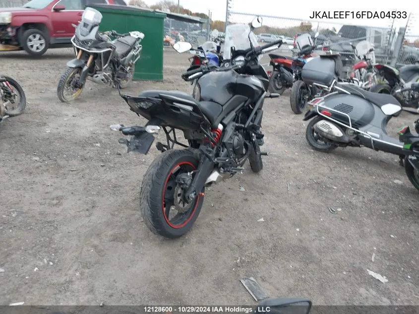 2015 Kawasaki Kle650 F/Lt VIN: JKALEEF16FDA04533 Lot: 12128600