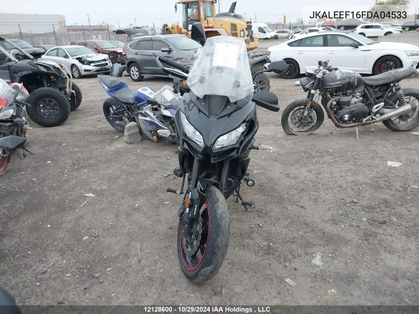 2015 Kawasaki Kle650 F/Lt VIN: JKALEEF16FDA04533 Lot: 12128600