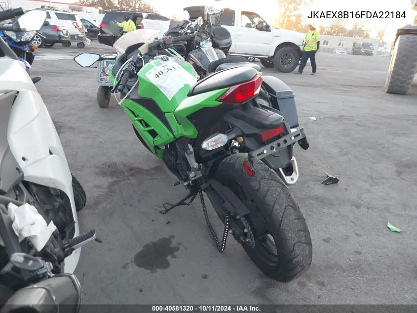 2015 Kawasaki Ex300 B VIN: JKAEX8B16FDA22184 Lot: 40581320