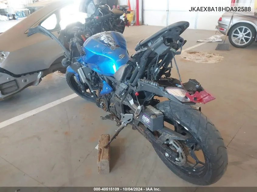 2017 Kawasaki Ex300 A VIN: JKAEX8A18HDA32588 Lot: 40515109