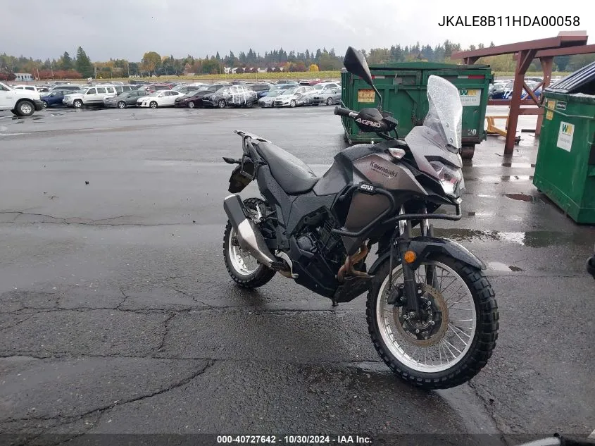 2017 Kawasaki Kle300 B VIN: JKALE8B11HDA00058 Lot: 40727642