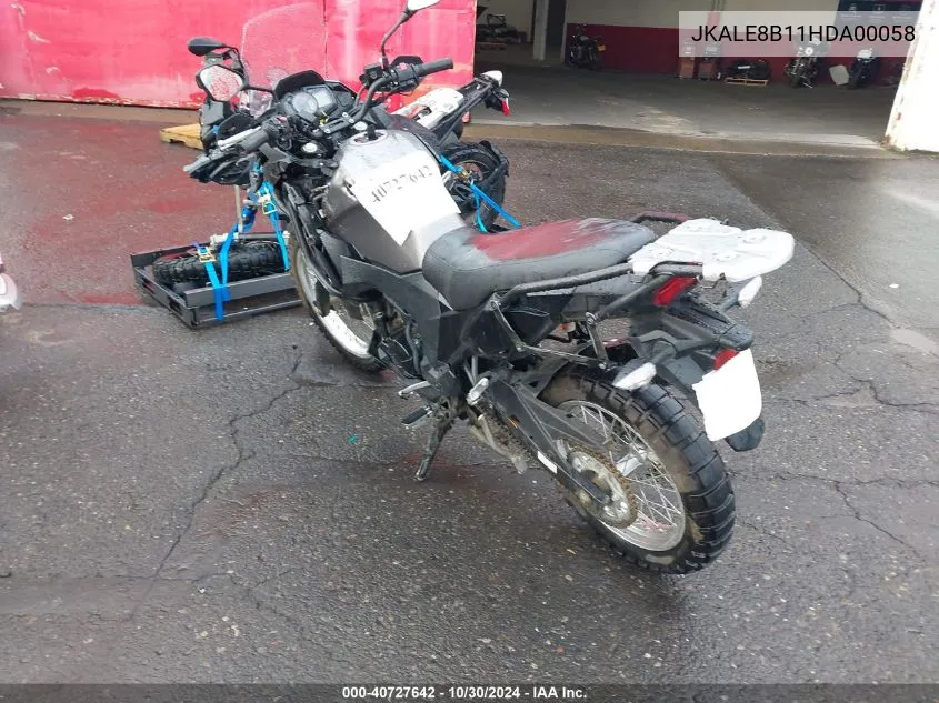 2017 Kawasaki Kle300 B VIN: JKALE8B11HDA00058 Lot: 40727642