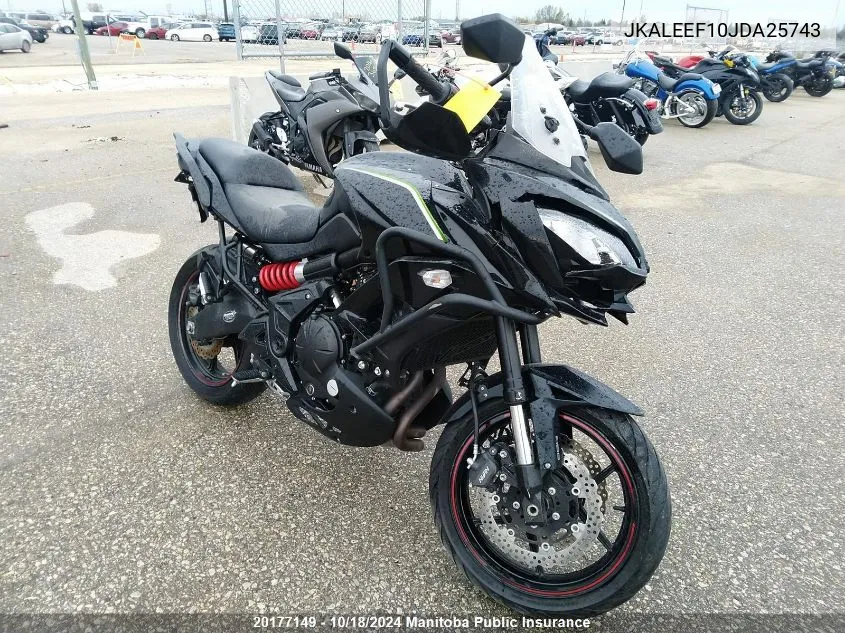 2018 Kawasaki Kle650 Versys Abs VIN: JKALEEF10JDA25743 Lot: 20177149