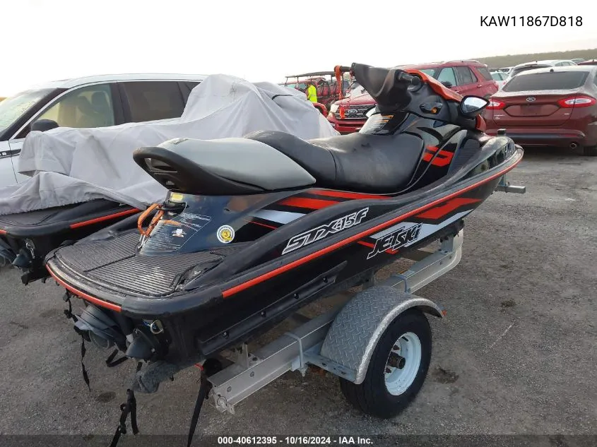 2018 Kawasaki Stx-15F VIN: KAW11867D818 Lot: 40612395