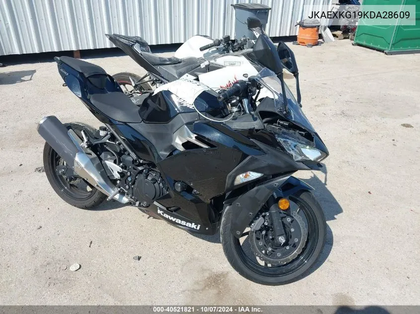 2019 Kawasaki Ex400 VIN: JKAEXKG19KDA28609 Lot: 40521821