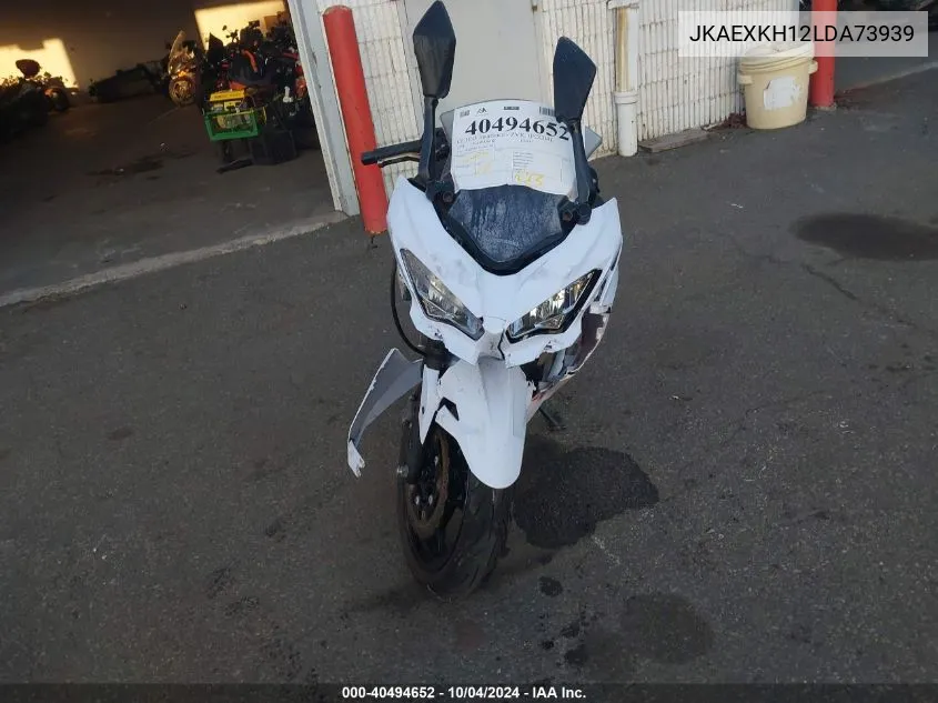 2020 Kawasaki Ex400 VIN: JKAEXKH12LDA73939 Lot: 40494652