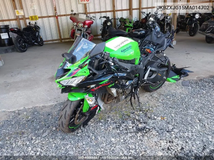 2021 Kawasaki Zx636 K VIN: JKBZXJG15MA014702 Lot: 40566587