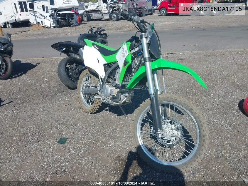 2022 Kawasaki Klx300 C VIN: JKALX8C18NDA17105 Lot: 40533101