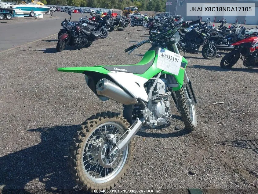 2022 Kawasaki Klx300 C VIN: JKALX8C18NDA17105 Lot: 40533101