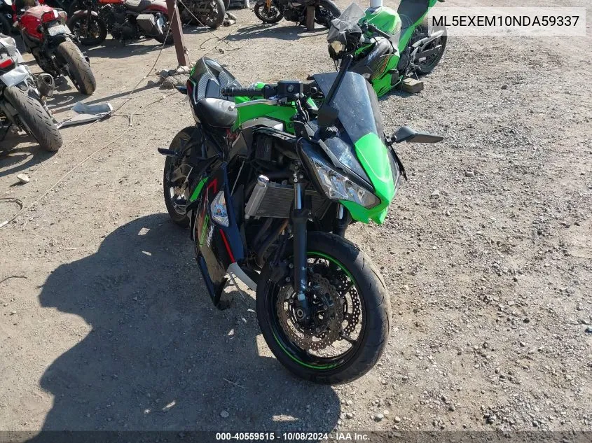 2022 Kawasaki Ex650 M VIN: ML5EXEM10NDA59337 Lot: 40559515