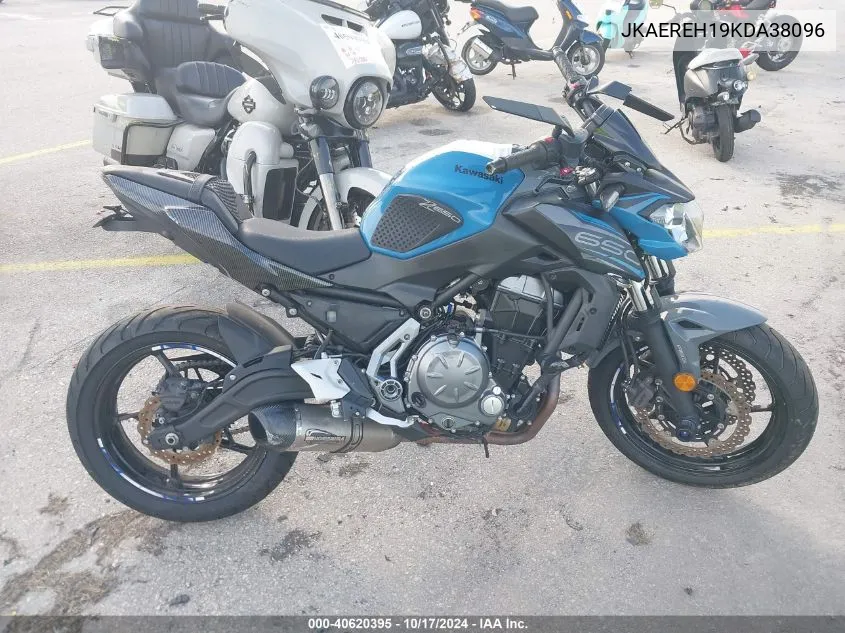 2019 Kawasaki Er650 H VIN: JKAEREH19KDA38096 Lot: 40620395