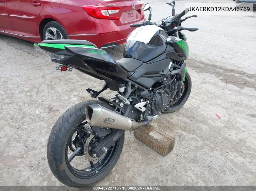 2019 Kawasaki Er400 D VIN: JKAERKD12KDA46769 Lot: 40722718