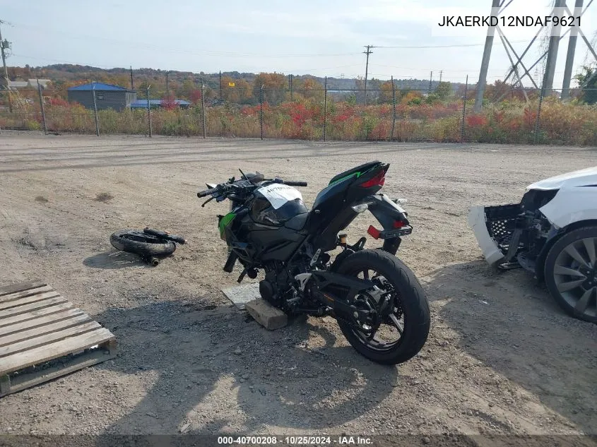 2022 Kawasaki Er400 D VIN: JKAERKD12NDAF9621 Lot: 40700208