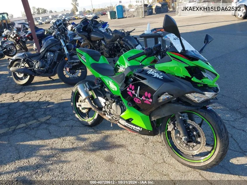 2020 Kawasaki Ex400 VIN: JKAEXKH15LDA62532 Lot: 40729612