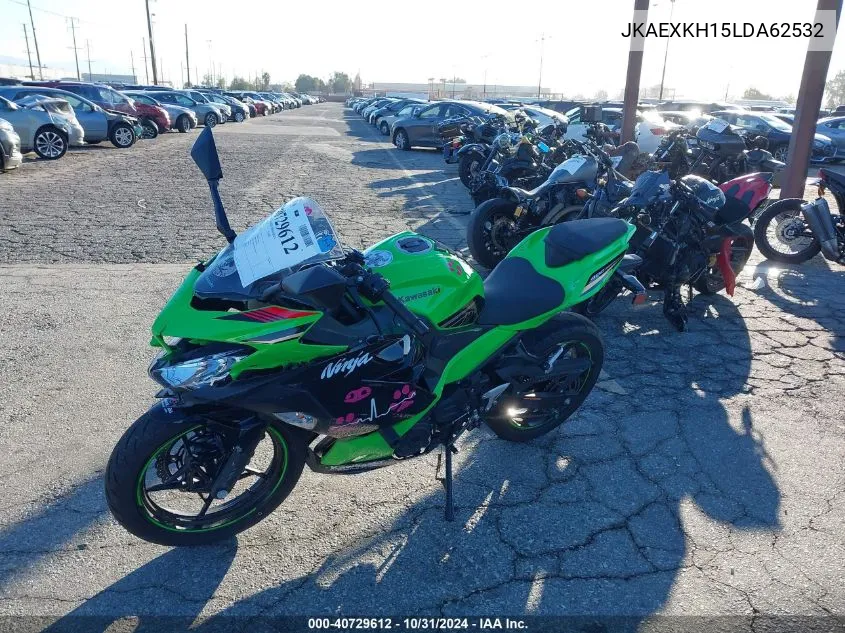 2020 Kawasaki Ex400 VIN: JKAEXKH15LDA62532 Lot: 40729612