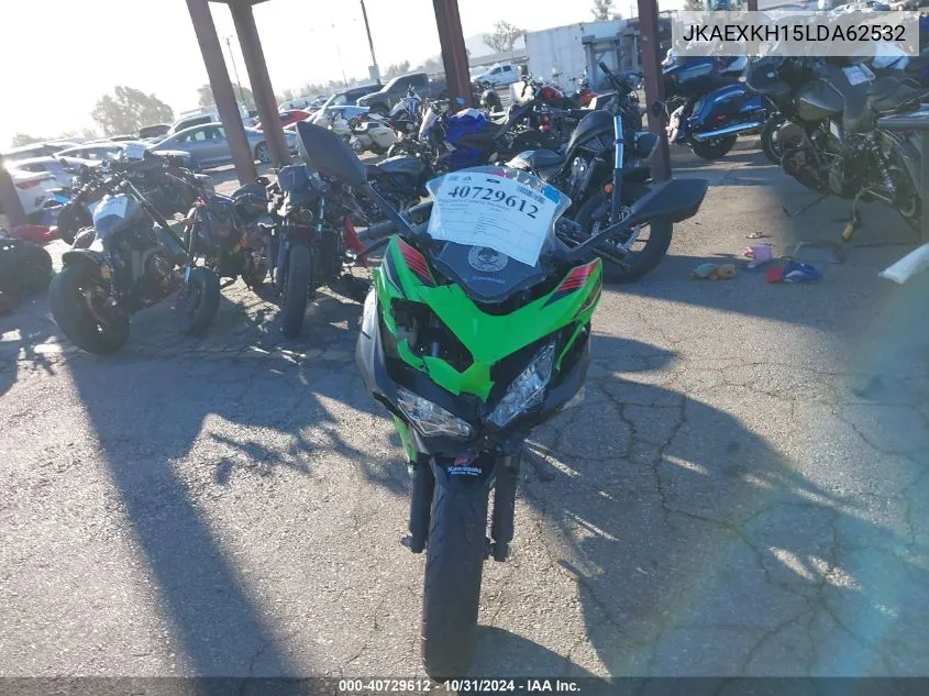 2020 Kawasaki Ex400 VIN: JKAEXKH15LDA62532 Lot: 40729612