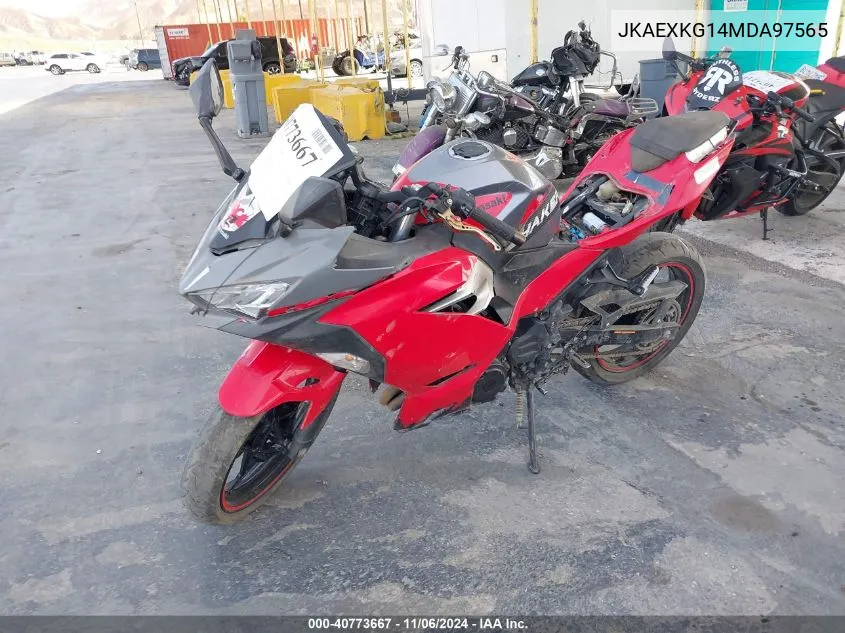 2021 Kawasaki Ex400 VIN: JKAEXKG14MDA97565 Lot: 40773667