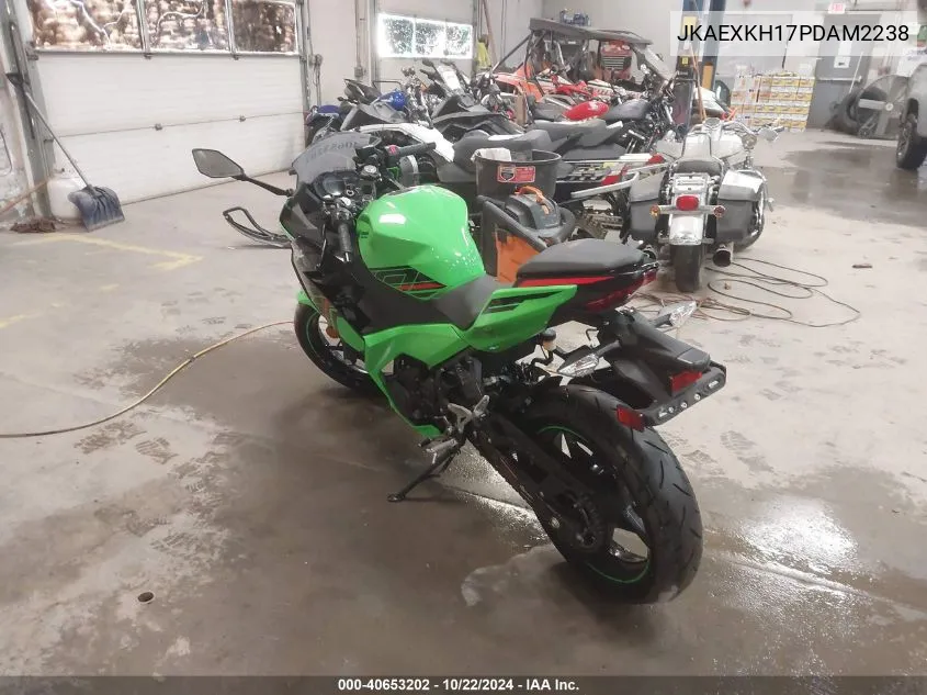 2023 Kawasaki Ex400 VIN: JKAEXKH17PDAM2238 Lot: 40653202