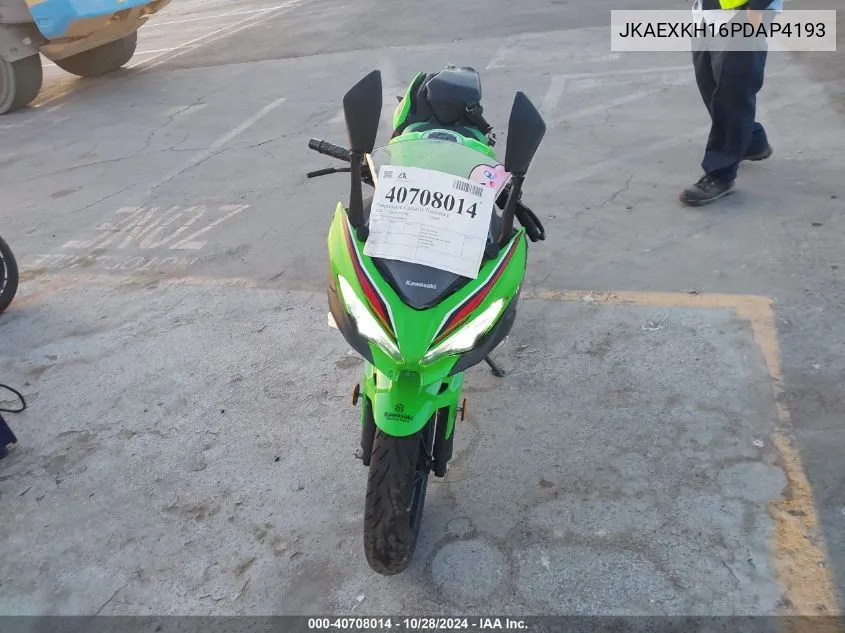 2023 Kawasaki Ex400 VIN: JKAEXKH16PDAP4193 Lot: 40708014