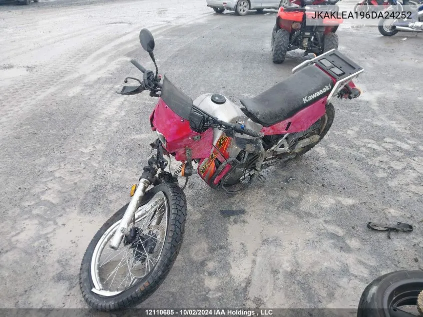 2006 Kawasaki Kl650 A VIN: JKAKLEA196DA24252 Lot: 12110685