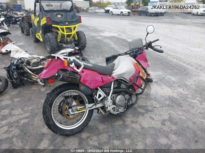 2006 Kawasaki Kl650 A VIN: JKAKLEA196DA24252 Lot: 12110685