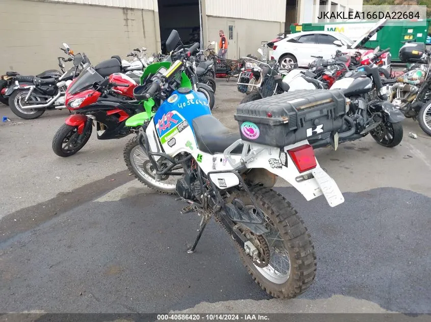 2006 Kawasaki Kl650 A VIN: JKAKLEA166DA22684 Lot: 40586420