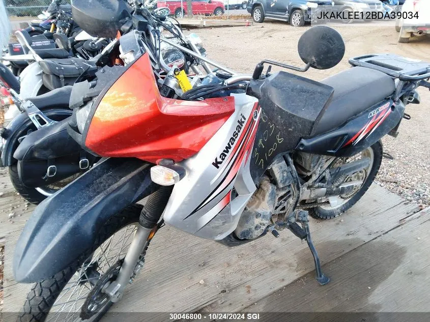 2011 Kawasaki Kl650 E VIN: JKAKLEE12BDA39034 Lot: 30046800