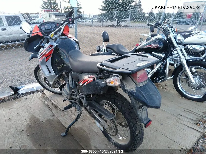 2011 Kawasaki Kl650 E VIN: JKAKLEE12BDA39034 Lot: 30046800