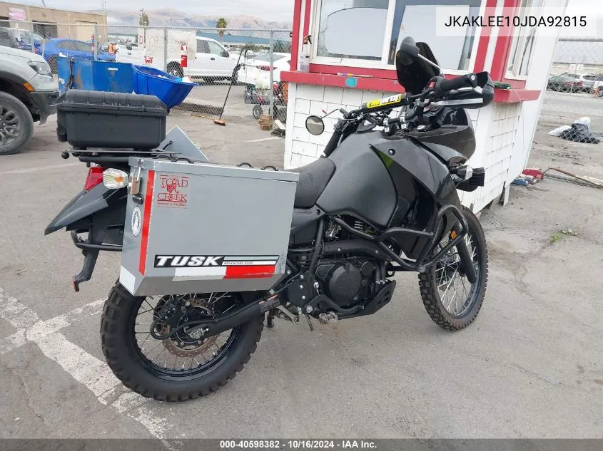 2018 Kawasaki Kl650 E VIN: JKAKLEE10JDA92815 Lot: 40598382