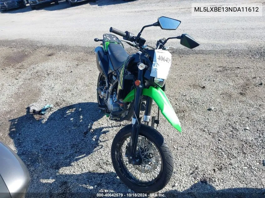 2022 Kawasaki Klx300 E VIN: ML5LXBE13NDA11612 Lot: 40642579