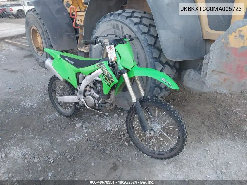 2021 Kawasaki Kx252 C VIN: JKBKXTCC0MA006723 Lot: 40678951