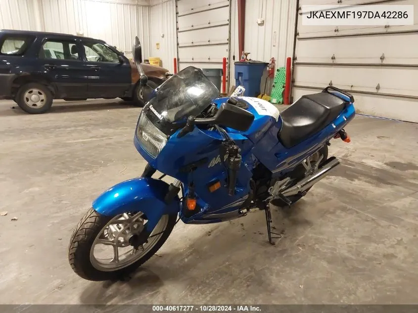 2007 Kawasaki Ex250 F VIN: JKAEXMF197DA42286 Lot: 40617277