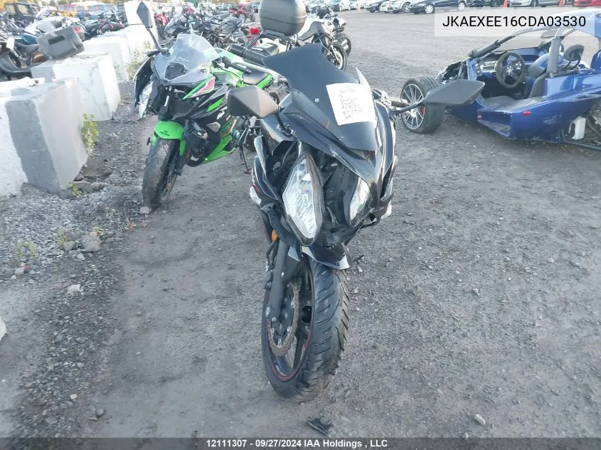 2012 Kawasaki Ex650 Ec VIN: JKAEXEE16CDA03530 Lot: 12111307