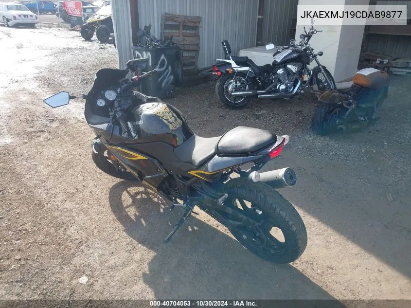 2012 Kawasaki Ex250 J VIN: JKAEXMJ19CDAB9877 Lot: 40704053