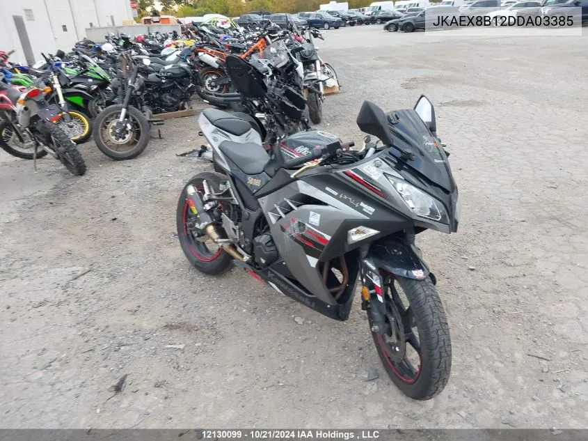 2013 Kawasaki Ex300 B VIN: JKAEX8B12DDA03385 Lot: 12130099