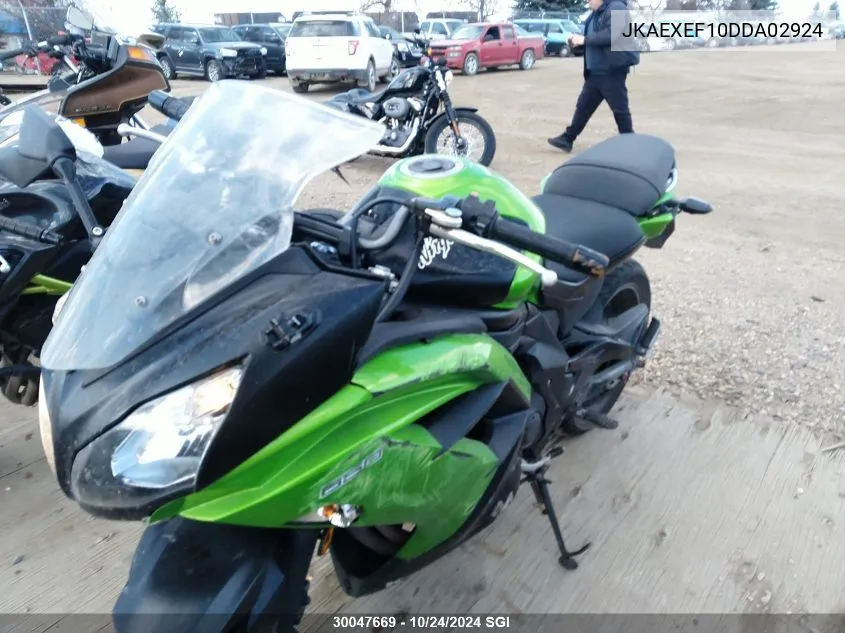 2013 Kawasaki Ex650 F VIN: JKAEXEF10DDA02924 Lot: 30047669