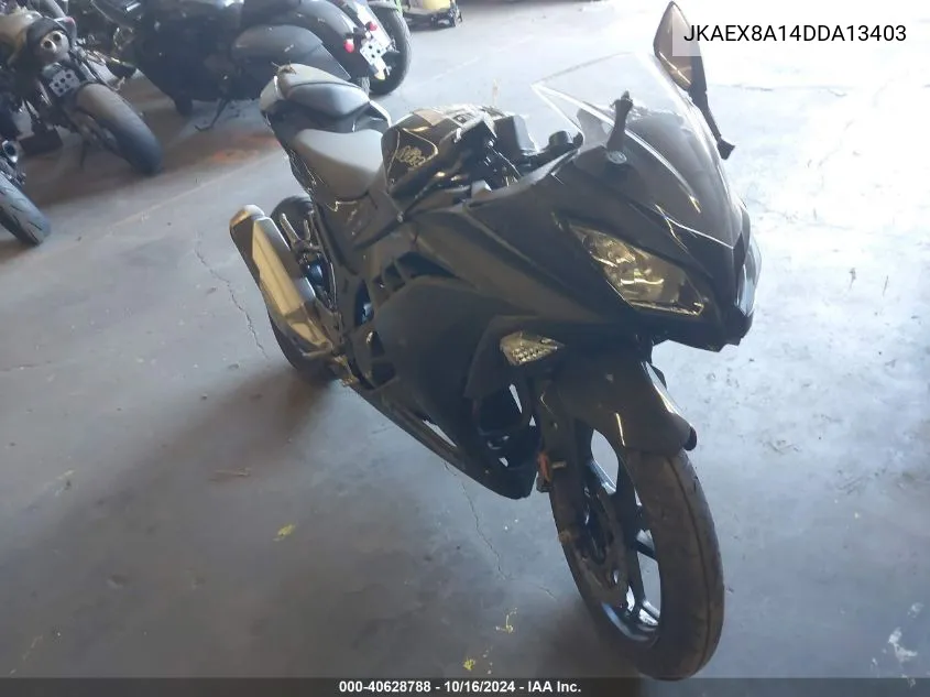 2013 Kawasaki Ex300 A VIN: JKAEX8A14DDA13403 Lot: 40628788