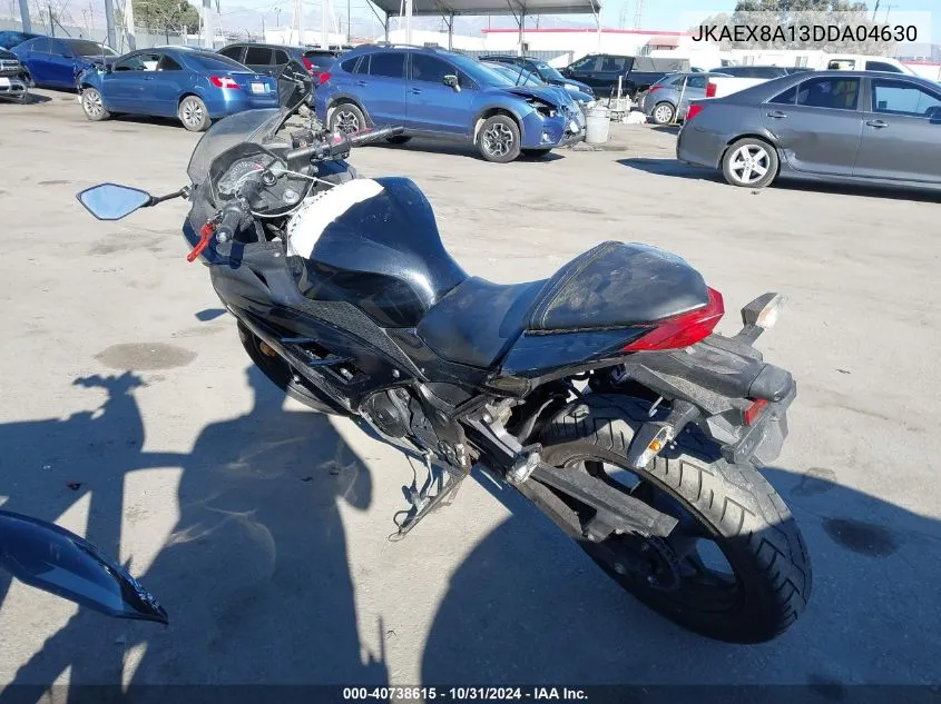 2013 Kawasaki Ex300 A VIN: JKAEX8A13DDA04630 Lot: 40738615