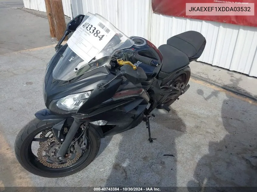 2013 Kawasaki Ex650 F VIN: JKAEXEF1XDDA03532 Lot: 40743384