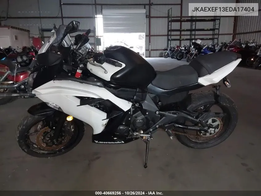 2014 Kawasaki Ex650 F VIN: JKAEXEF13EDA17404 Lot: 40669256