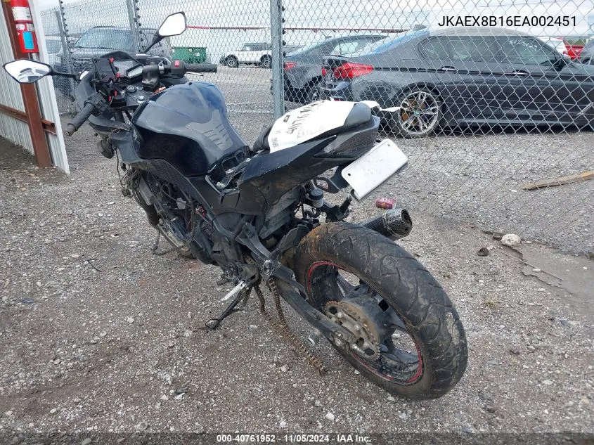 2014 Kawasaki Ex300 B VIN: JKAEX8B16EA002451 Lot: 40761952