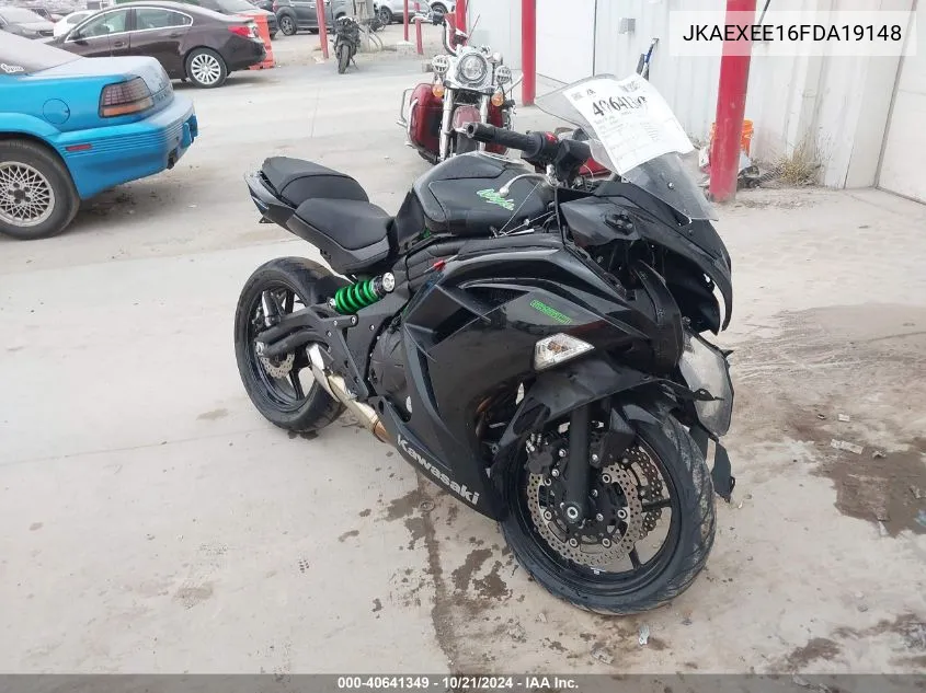 2015 Kawasaki Ex650 E VIN: JKAEXEE16FDA19148 Lot: 40641349