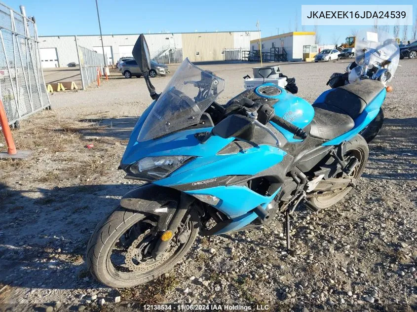 2018 Kawasaki Ex650 F VIN: JKAEXEK16JDA24539 Lot: 12138534