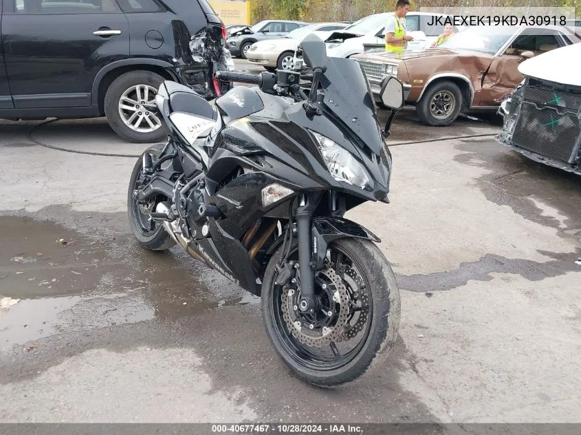 2019 Kawasaki Ex650 F VIN: JKAEXEK19KDA30918 Lot: 40677467