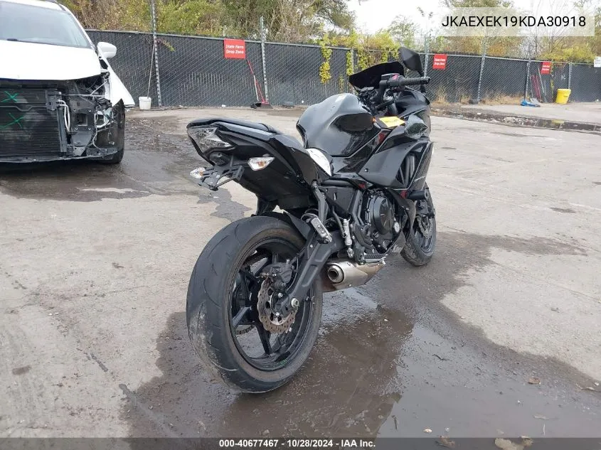 2019 Kawasaki Ex650 F VIN: JKAEXEK19KDA30918 Lot: 40677467