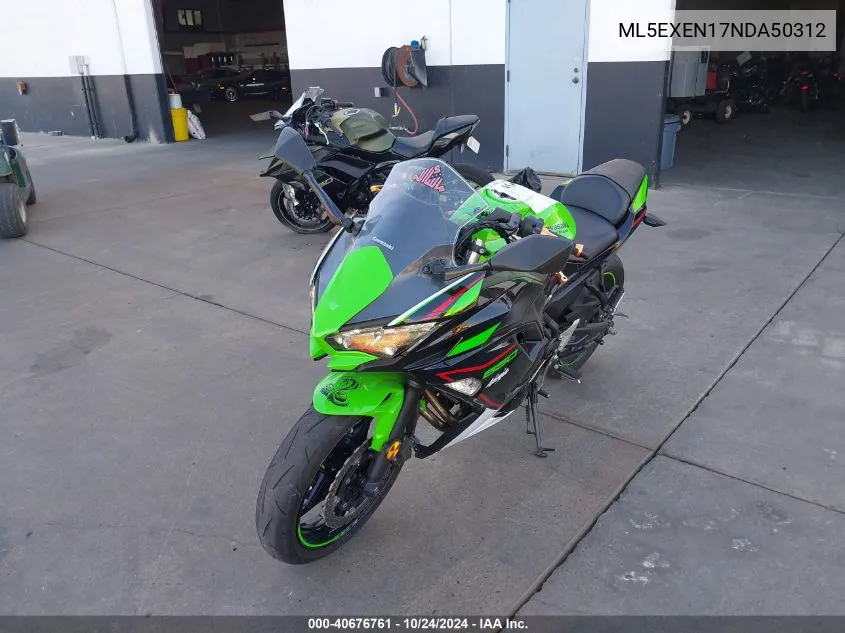 2022 Kawasaki Ex650 N VIN: ML5EXEN17NDA50312 Lot: 40676761