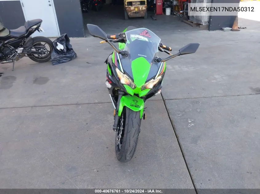 2022 Kawasaki Ex650 N VIN: ML5EXEN17NDA50312 Lot: 40676761