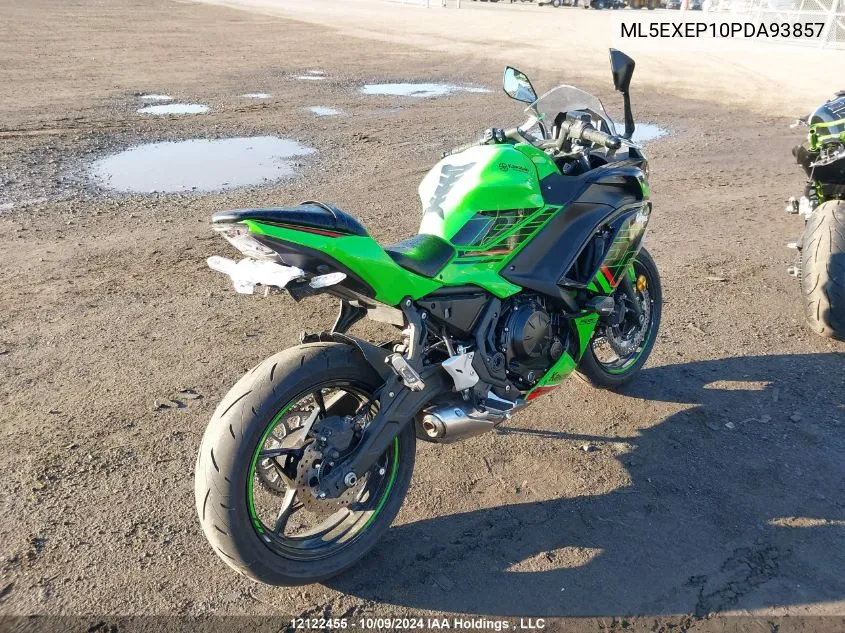 2023 Kawasaki Ex650 P VIN: ML5EXEP10PDA93857 Lot: 12122455